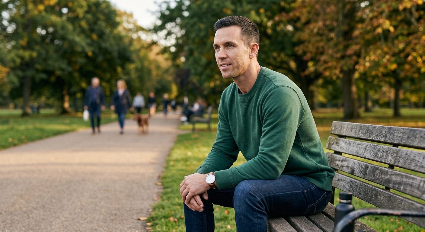 Mark Nguyen relaxing in a park outside of coaching hours